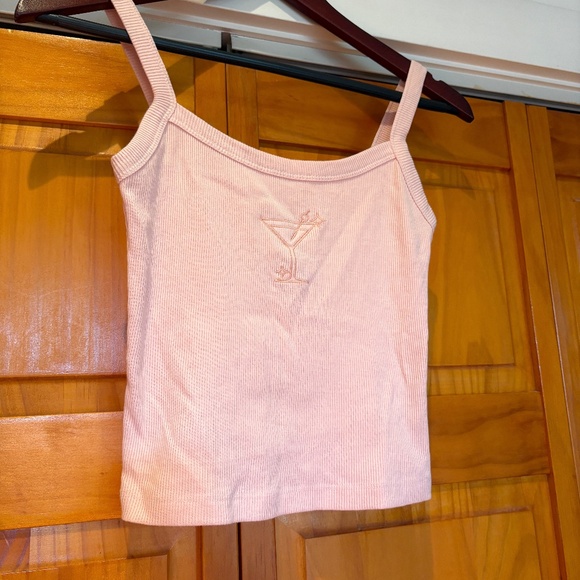 NWOT Pink Martini Cropped Tank Top by Golden Hour Size XS 100% Cotton Ribbed - Picture 7 of 8